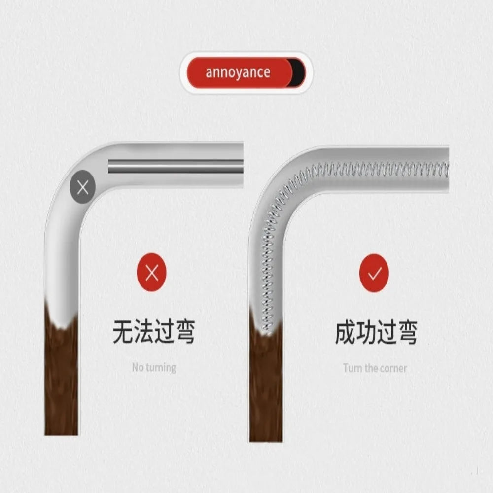 Toilet Clog Remover Spring Pipe Dredging Tools Sewer Sinks Drain Cleaner Electric Drill Unblocking Spring Bathroom Accessories Qme