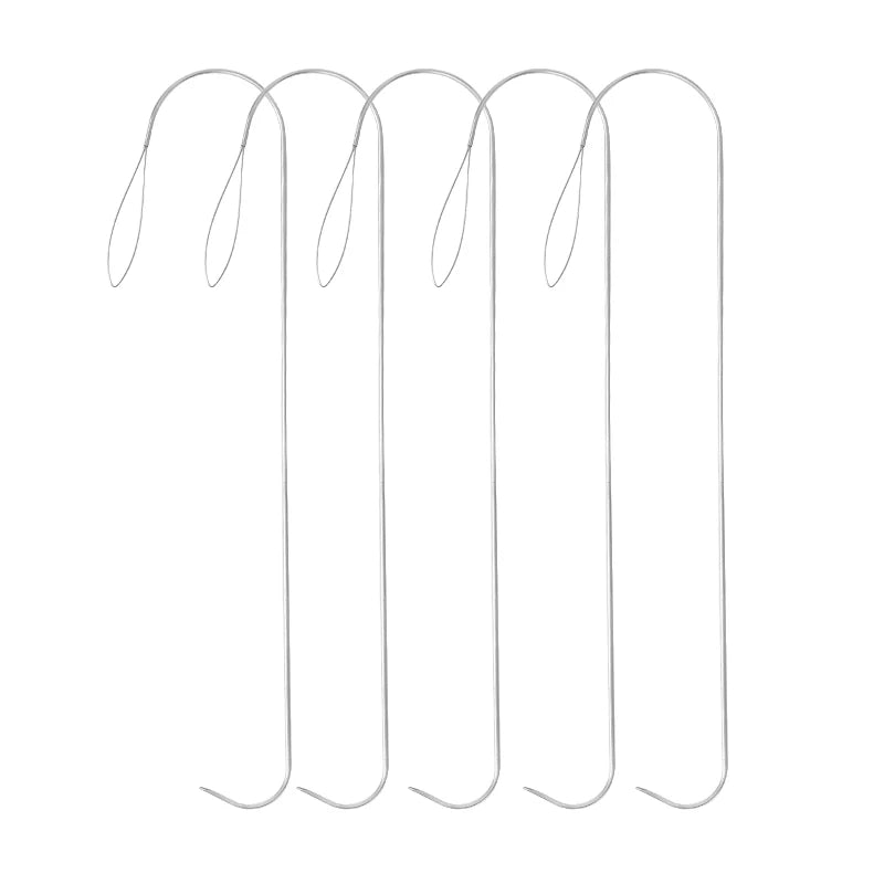2/5Pcs 5.3 Inches Large Eye Curved Beading Needles Bead Spinner Needle for Glass Seed Beads Bracelet Necklace Jewelry Making DIY Qme 5pcs