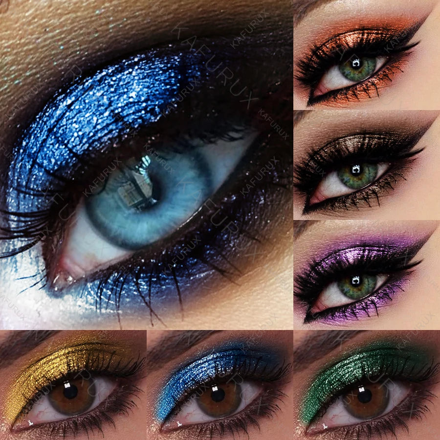Metallic Glitter Eyeshadow Pencil Waterproof Pearlescent Nude Eye Qme