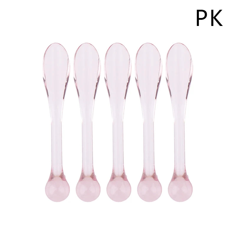 Plastic Cosmetic Spatulas Precision Scoop Tools Eye Cream Qme pink
