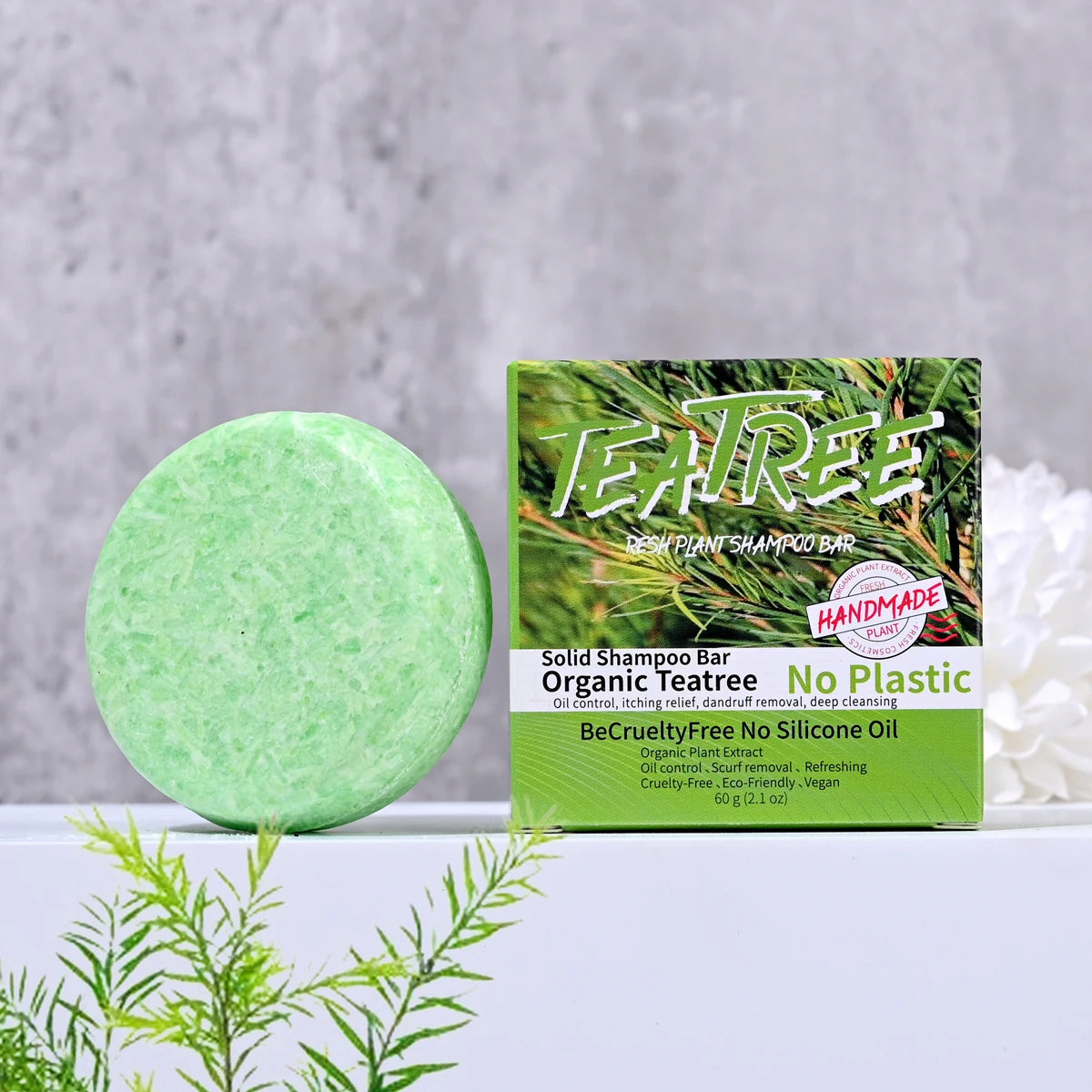 Natural Organic Tea Tree Essential Oil Soap Solid Shampoo Stick Qme Default Title