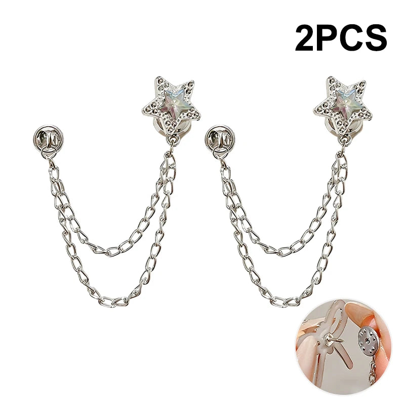 Women's Adjustable Clothes Clips Butterfly Decorations Instant Sleeve Qme A2