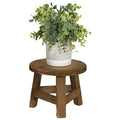 Plant Stand for Indoors Wooden Potted Plant Support Stool Indoor Plant Round Display Table for Living Room Kitchen Balcony Study Qme Default Title