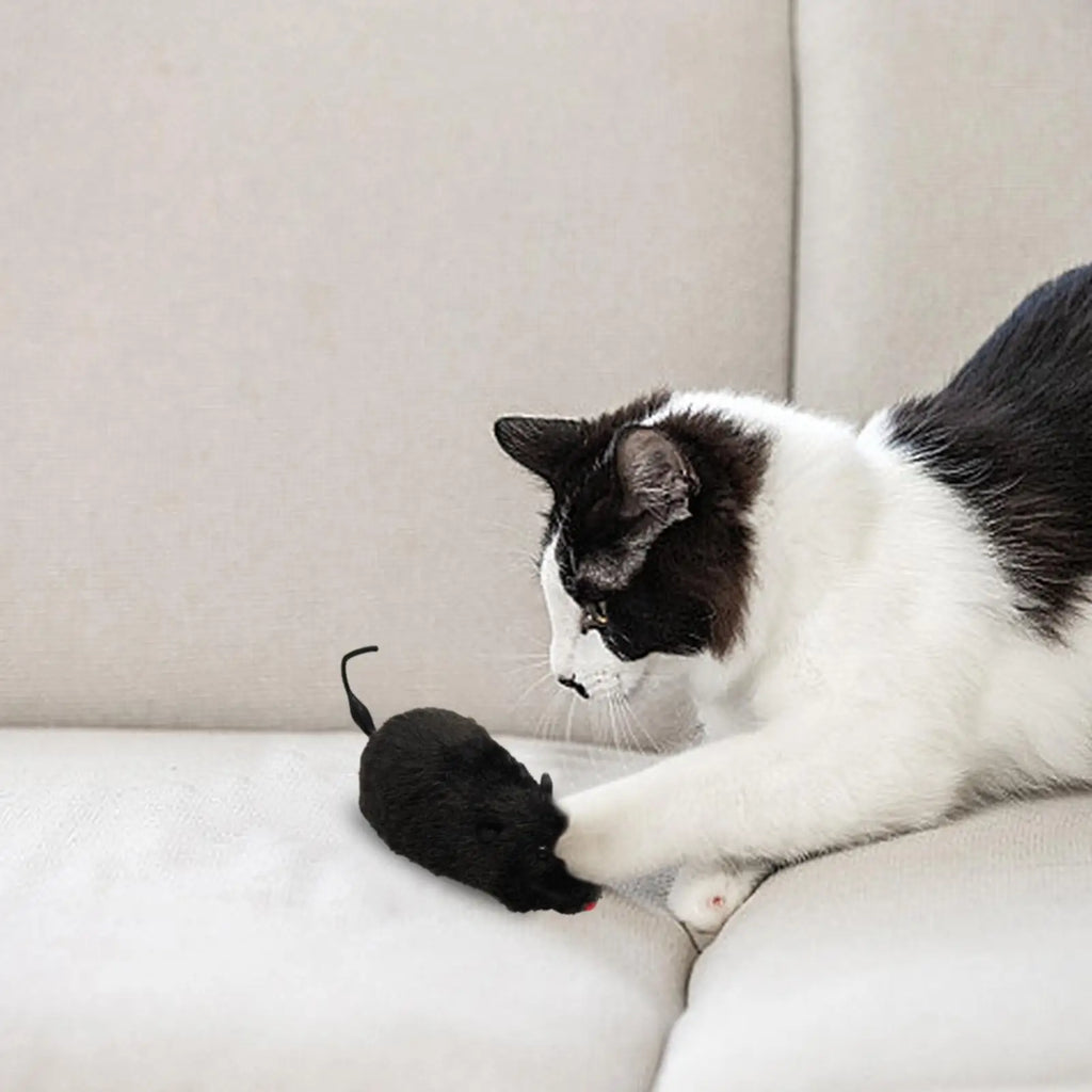 Cat Toy Mouse Moving Moving Plush Cat Toys in Mouse Shape Interesting Cat Chasing Toys Decorative Kitten Stuffed Toy Interactive Qme