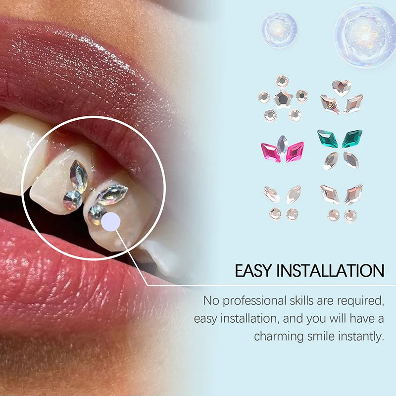 Dental Tooth Gems Crystal Diamond Ornament Diy Tools Various Shapes Qme