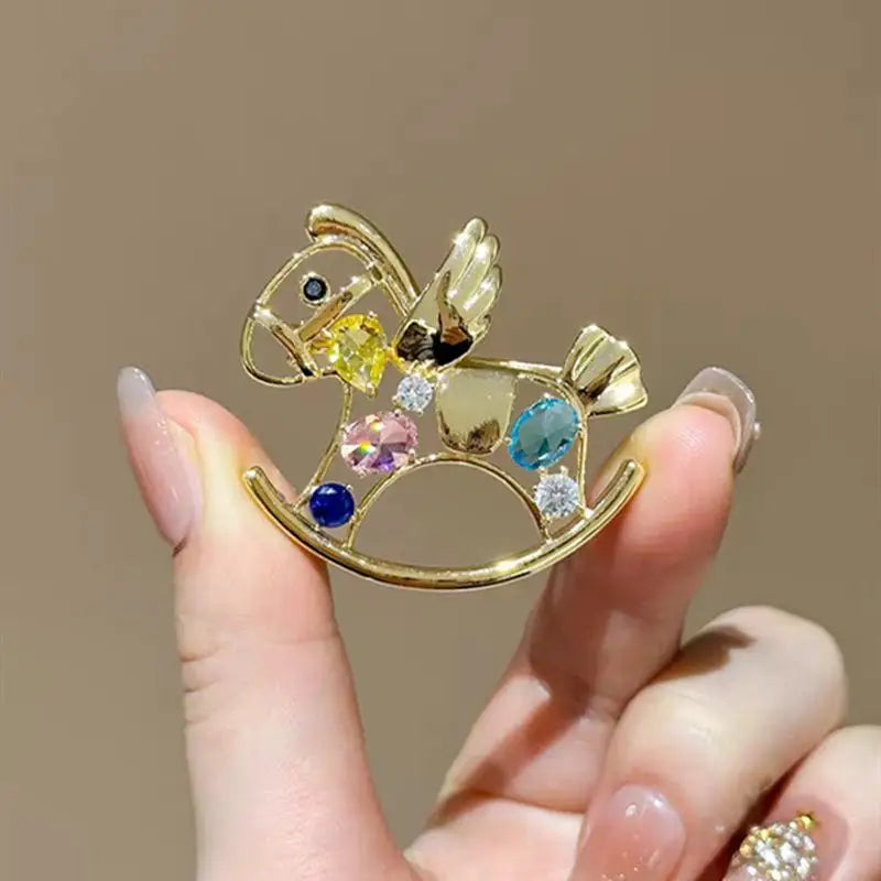 Cute Zodiac Pony Lion Dance Brooches Versatile Animals Horse Corsage Pins Clothing Accessories New Year's Gifts Qme