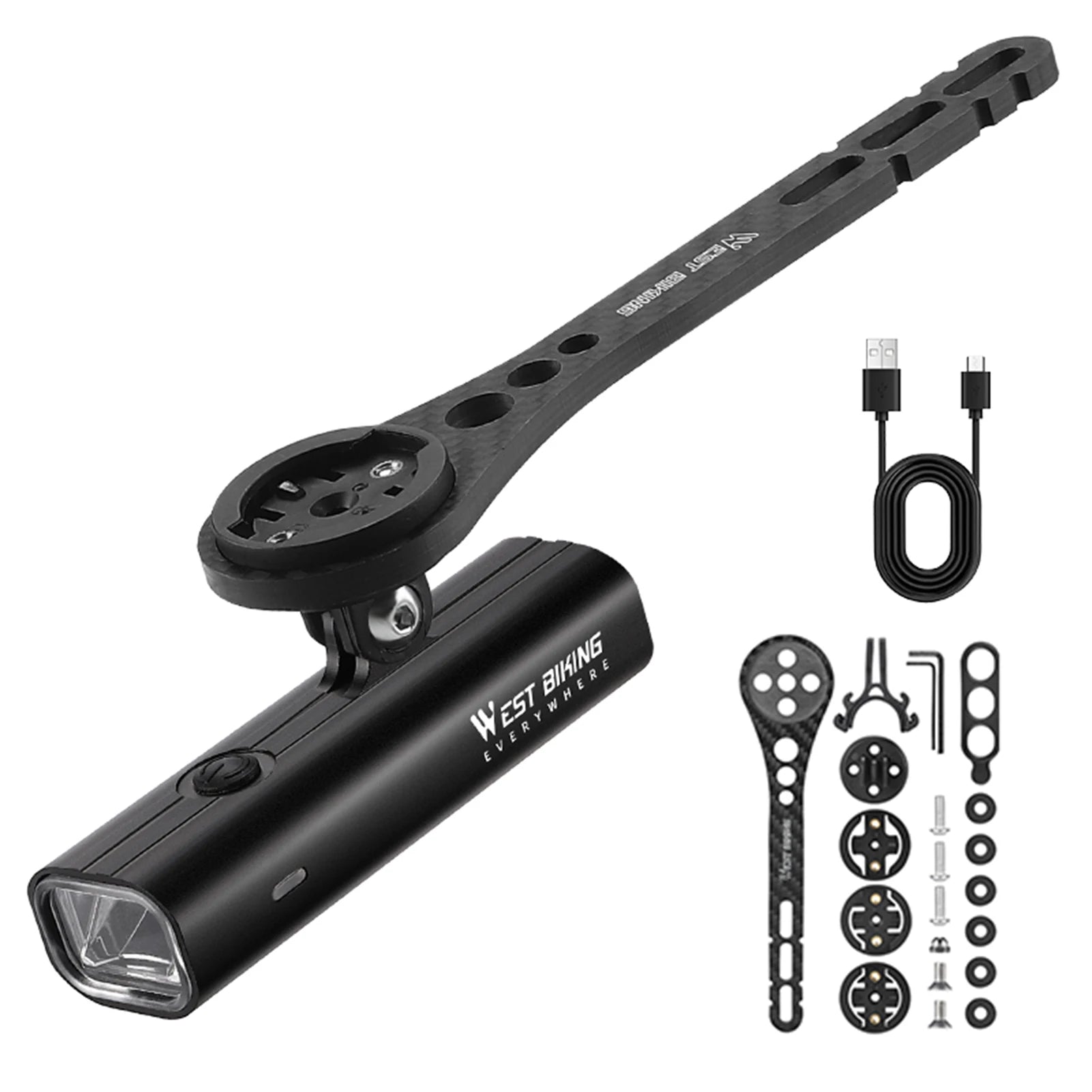 LED Bicycle Lights for Night Riding Lights Rechargeable Waterproof Bicycle Front Light with Rotating Mount 400LM 2000mAh Lights Qme Type B China Mainland