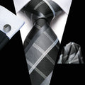 Professional Mens 3-Piece Suit Necktie Pocket Square Cufflinks Qme DPTH-LDSN3449
