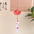 Outdoor Decor Pendant Furin Decorative Fish Ornament Wind Chime Qme Red