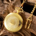1 pcs quartz pocket watch for men and women, antique steampunk, vintage pocket watch Qme golden