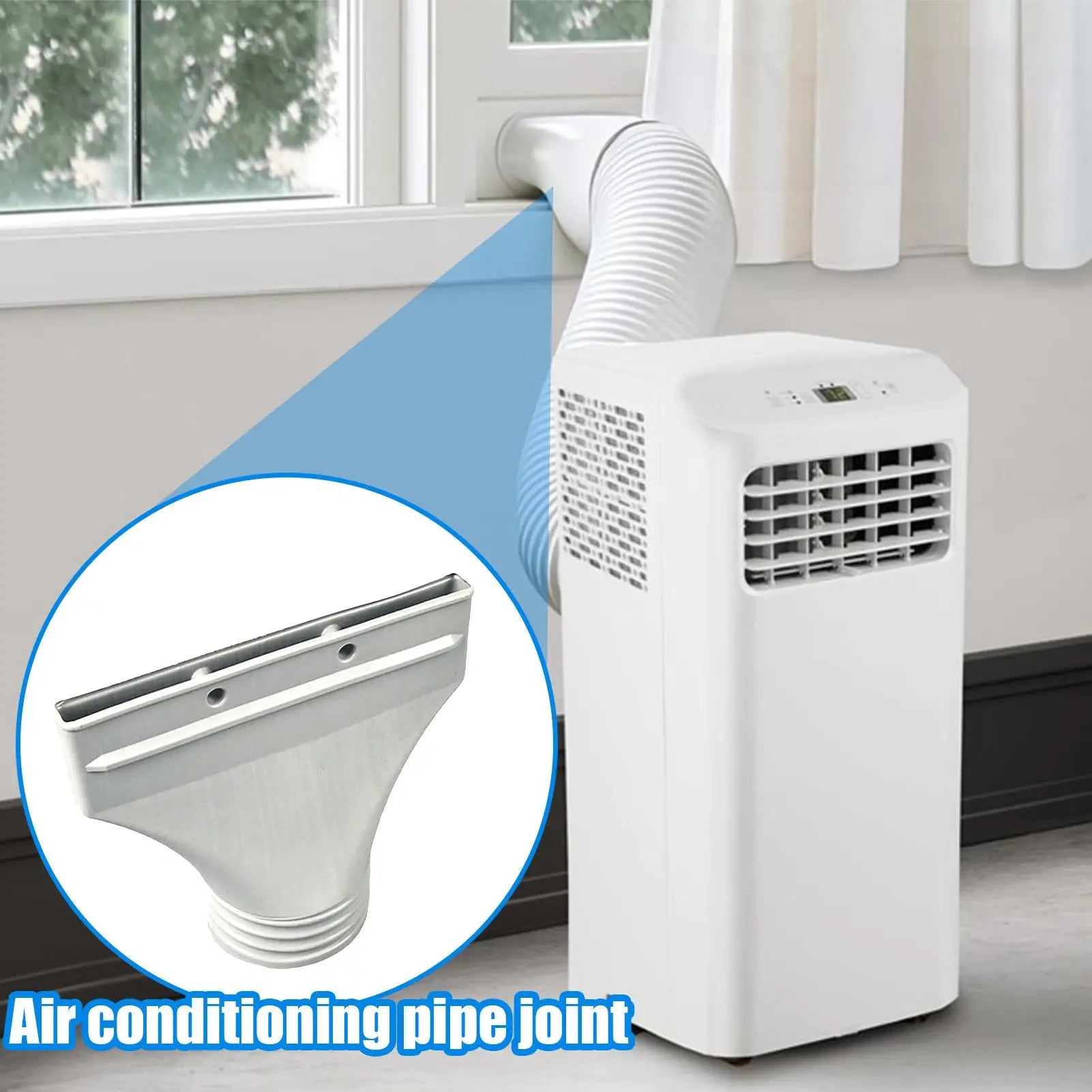 Portable Ac Hose Coupler Ac/Dryer Vent Adapter Seal Vent Tube Kit for Air Conditioner Unit Duct Dryer Home Car Window Door Range Qme