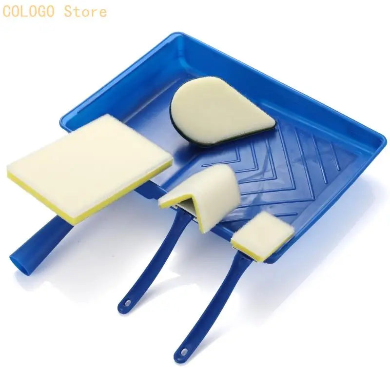 Functional Painting Accessories Paint Brush 4 Trays Quick Covering Qme