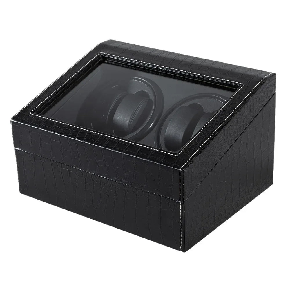 4+6 Watch Winder Automatic Watches Shaker PU Leather Mechanical Watch Box Watch Jewelry Display Box Storage Case Qme D style