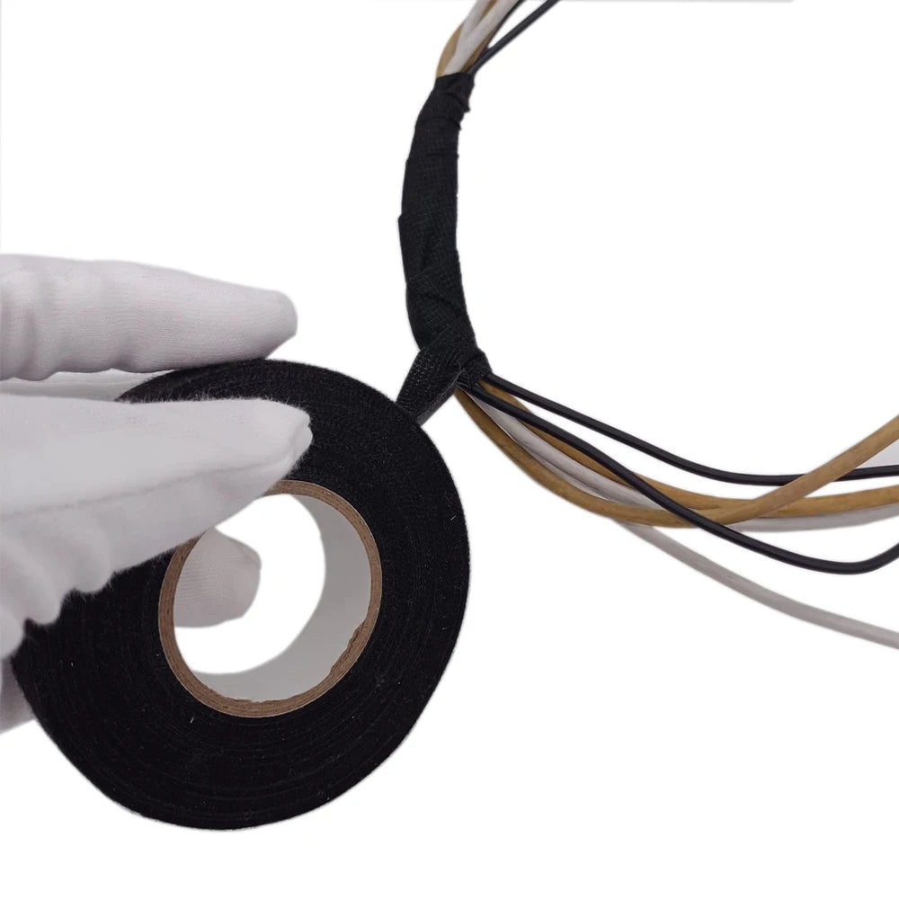 9/15/19/25/32mm Width Electrical Heat Resistant Harness Tape 15m 25m Insulation Automotive Wiring Protection Fabric Cloth Tape Qme