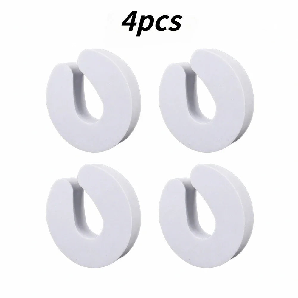 Practical Door Stopper Clip 2/4/6Pcs Soft Foam Finger Protector Anti-pinch Hardware for Home Kitchen and Bedroom Doors Qme white 4pcs