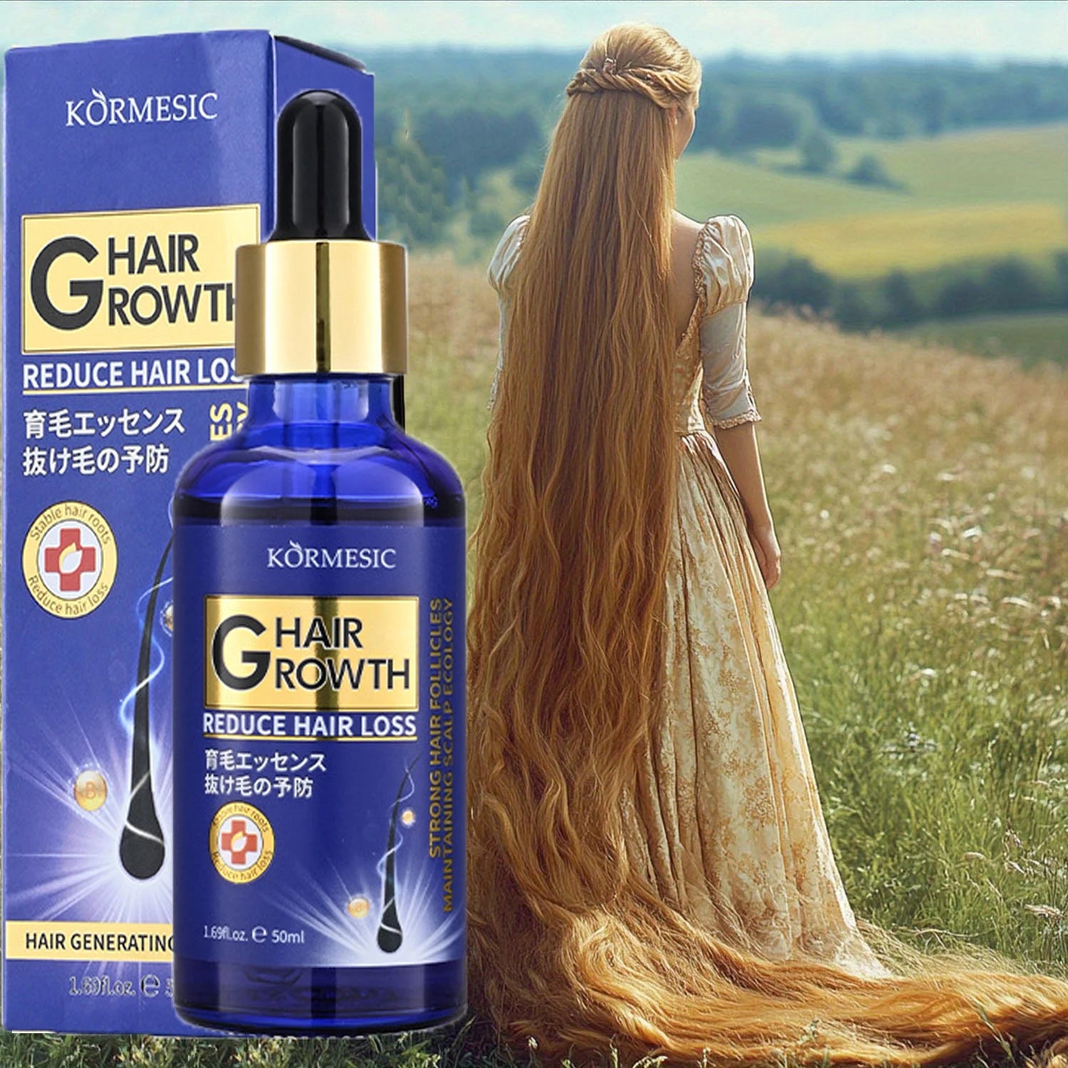 Hair Growth Serum Anti Loss Regrowth Hair Growth Oil Prevent Baldness Repair Damage Scalp Massage Moisturizing Nourish Hair Care Qme