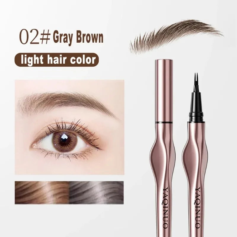 Ultra-fine Eyebrow Pencil Outline Shadow Lying Silkworm Eyeliner Waterproof Non-smudge Lasting Colorfast Liquid Eyebrow Pencil Qme 02 Gray Brown