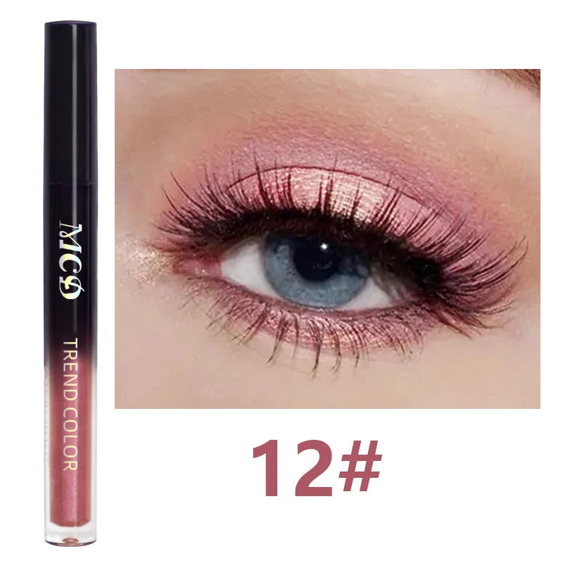 13-Shade Waterproof Liquid Eyeshadow Palette Shine Long-lasting Qme 12