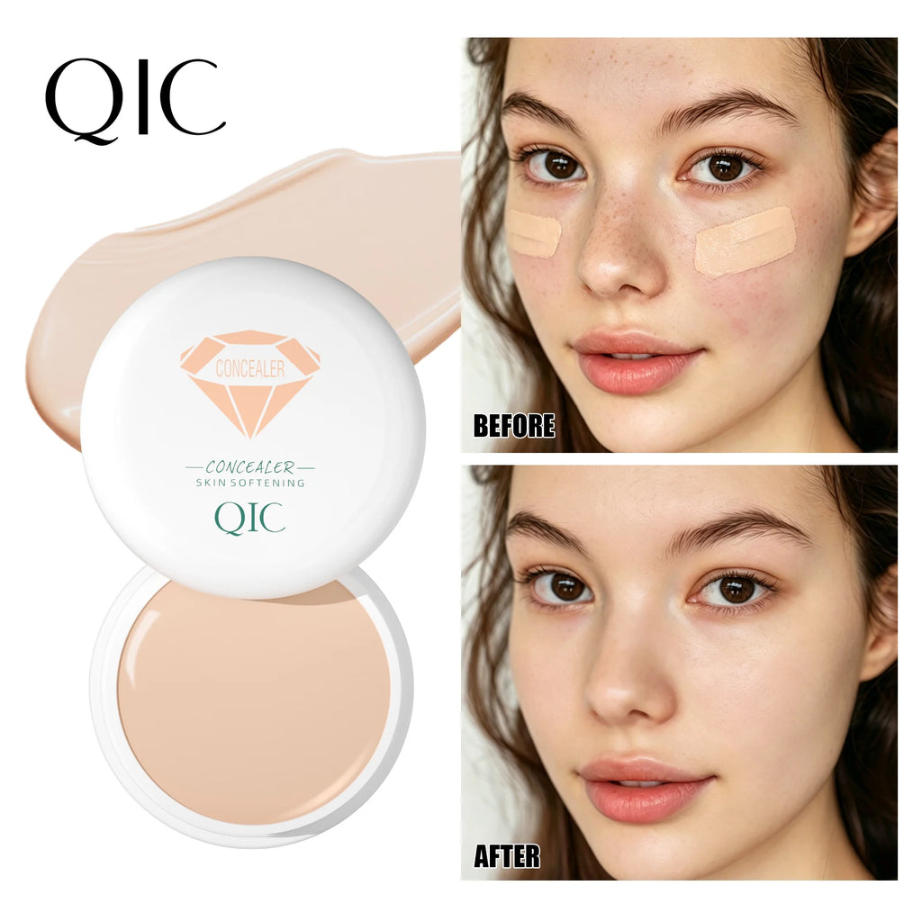 Single Color Concealer, Smooth & Hydrating, Cover Dark Circles, Acne Spots & Blemishes, Multi-function Base Makeup Qme