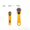 2PCS Rotary Cutter Set 28mm/45mm, Fabric Cutter for Sewing Quilting Leather Paper, DIY Craft Cutting Tool Qme 2pcs-28mm 45mm