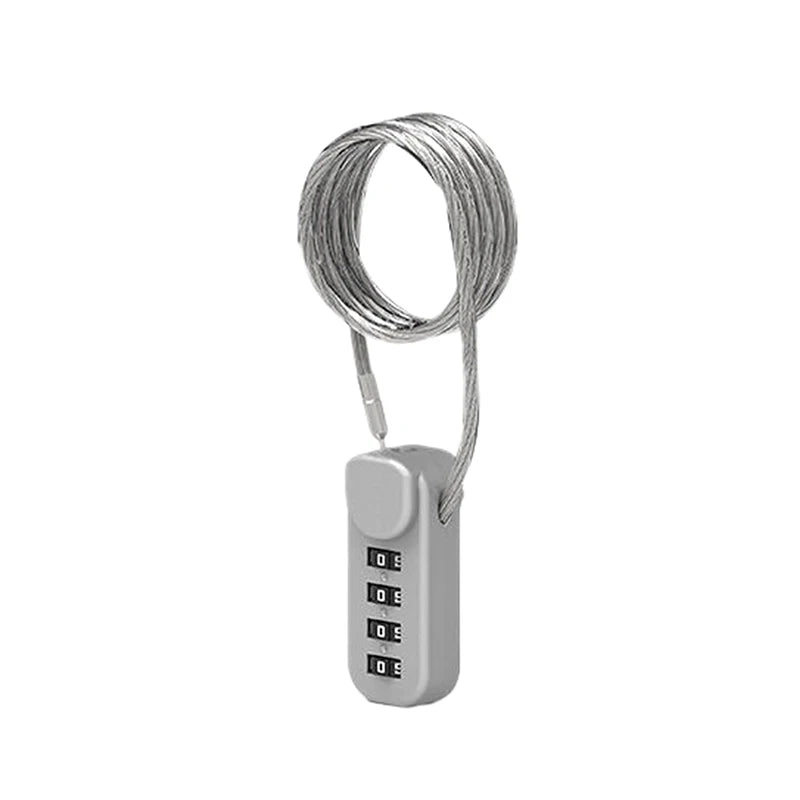 Luggage Zipper Bag Backpack Suitcase Drawer Locks 4 Digit Combination Qme 60CM Gray