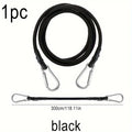 Heavy-duty bungee cord and hook, elastic rope, outdoor camping accessories, sturdy black straps for luggage, goods, cars, kayaks Qme 1pc