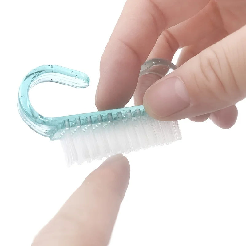 10 Handle Grip Nail Brush Soft Remove Dust Lot Plastic Cleaning Tool Qme