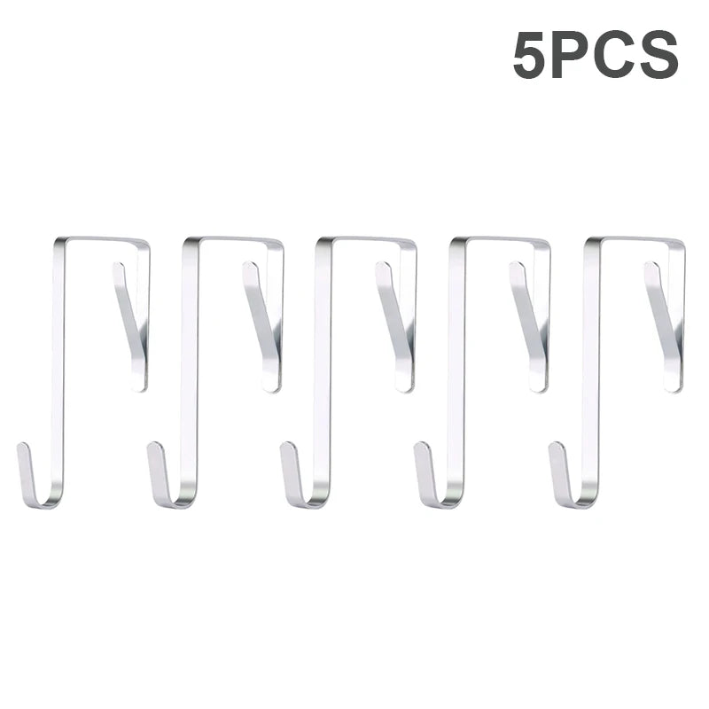 Kitchen Towels Hats Hanging Organizer Bathroom Multi-purpose Hooks 5 Qme 5pcs