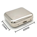 Pocket Ashtrays Lids Portable Ashtray Small Stainless Steel Square Qme one size