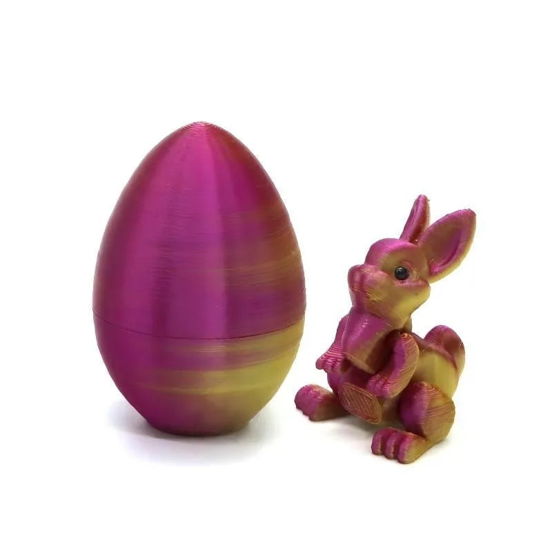 Easter Bunny Ornament 3D Printed Cute Rabbit Eggs Printing Desk Qme S8