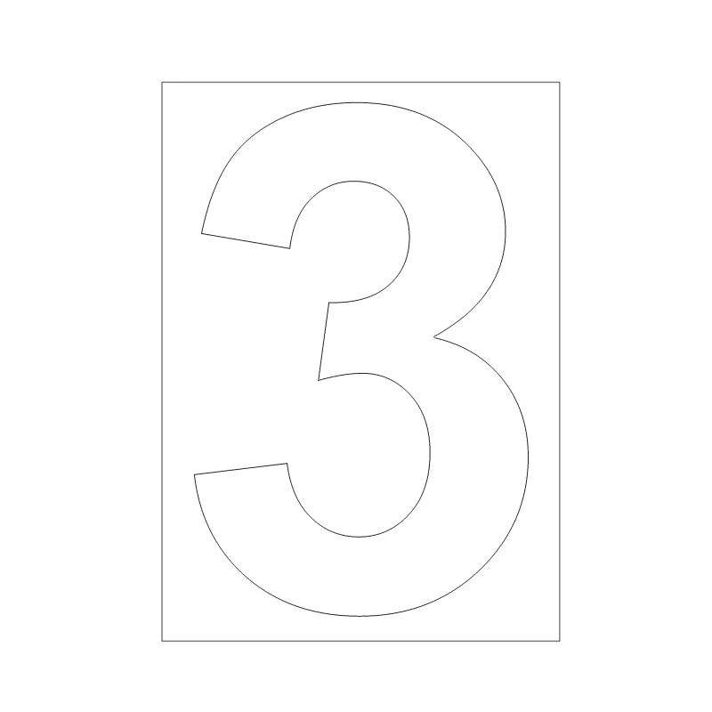 Self-adhesive Trash Can Labels Wheelie Bin Number Sticker Durable Qme A3