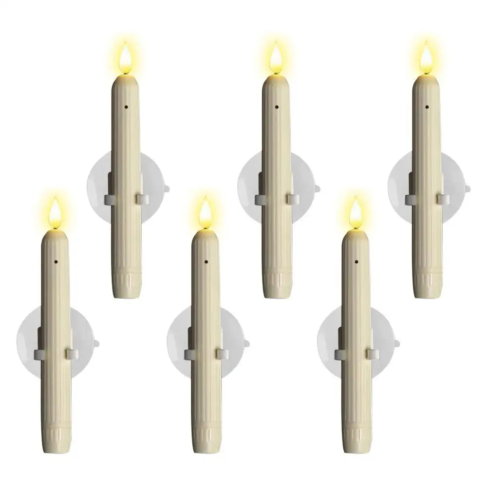 Candles Window LED Fake 7-inch Flameless Suction Lamp Sensor Indoor Qme China Mainland White