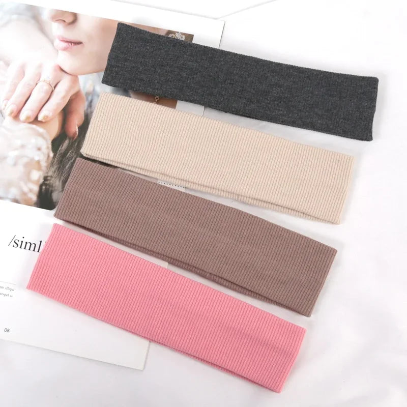 Simple Sports Headbands Women Cute Wash Face Make-up Fitness Running Qme A2