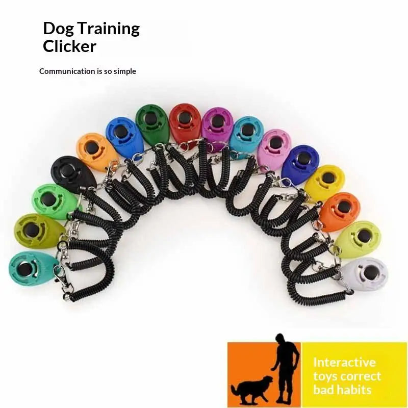 Key Chain Dog Training Clicker Aid Repeller Supplies Adjustable Wrist Qme