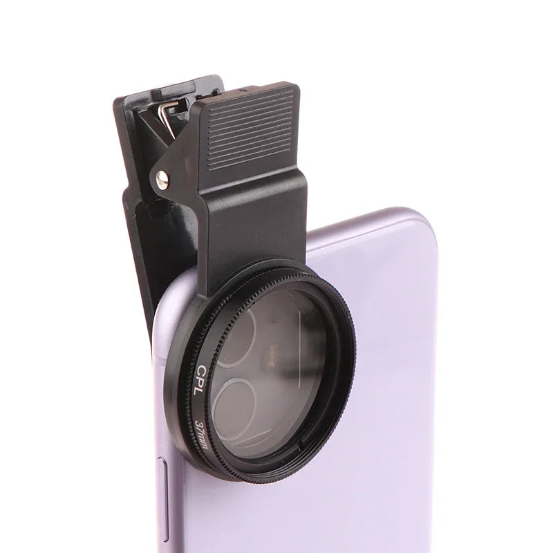 Universal Clip Portable Professional Phone Polarizer Wide Angle Lens Qme