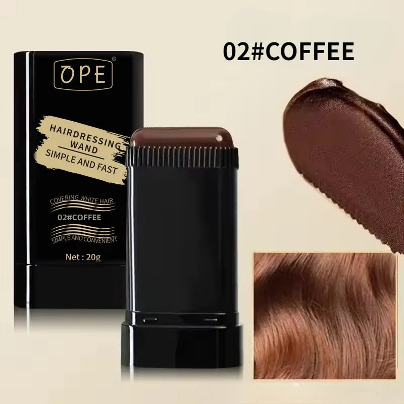 Three-color Hair Dye Stick Miracle Covering Gray Long-lasting Qme 02 COFFEE