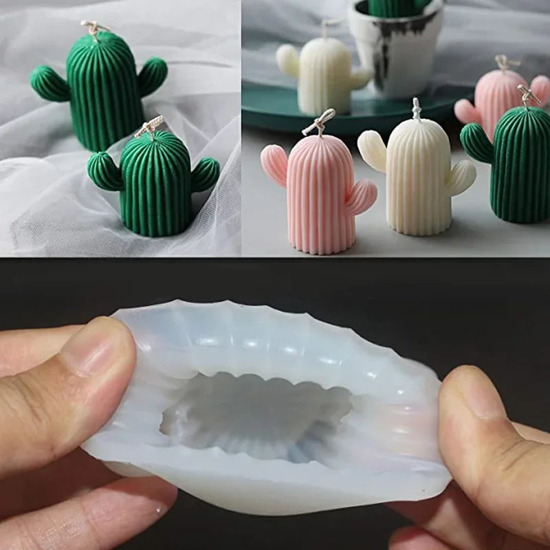 New Candles Handmade Soap Aromatherapy Make DIY Crystal Drop Mould Cactus Ornaments Candle Making Molds Qme
