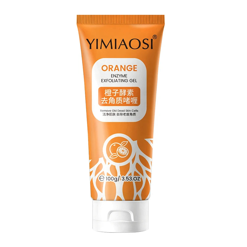 Orange Flavor Exfoliating Gel Mild Body Scrub Smooth Skin Texture Qme B-100g