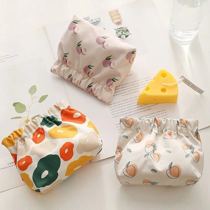 Napkin Towel Cosmetics Cotton Coin Purse Organizer Sanitary Storage Qme
