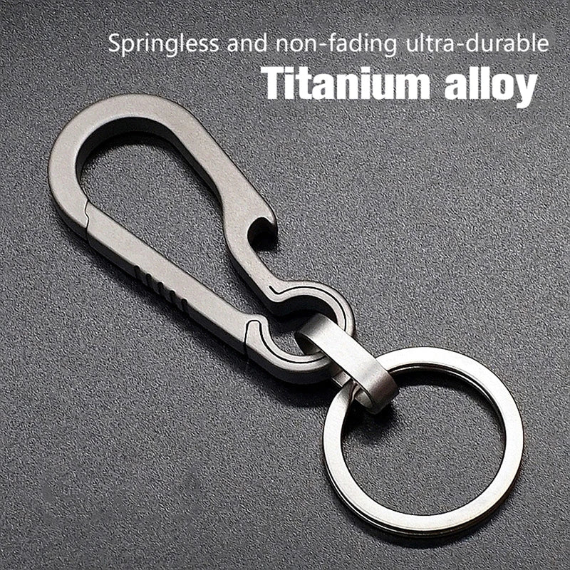 Titanium Buckles Alloy Keychain Tiranium Buckle Key Ring Car Qme