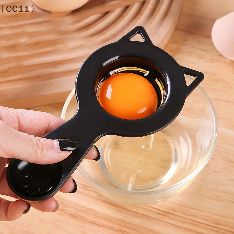 CC11Cute Cartoon Cat Egg Separator Measuring Cup Easy Yolk White Qme