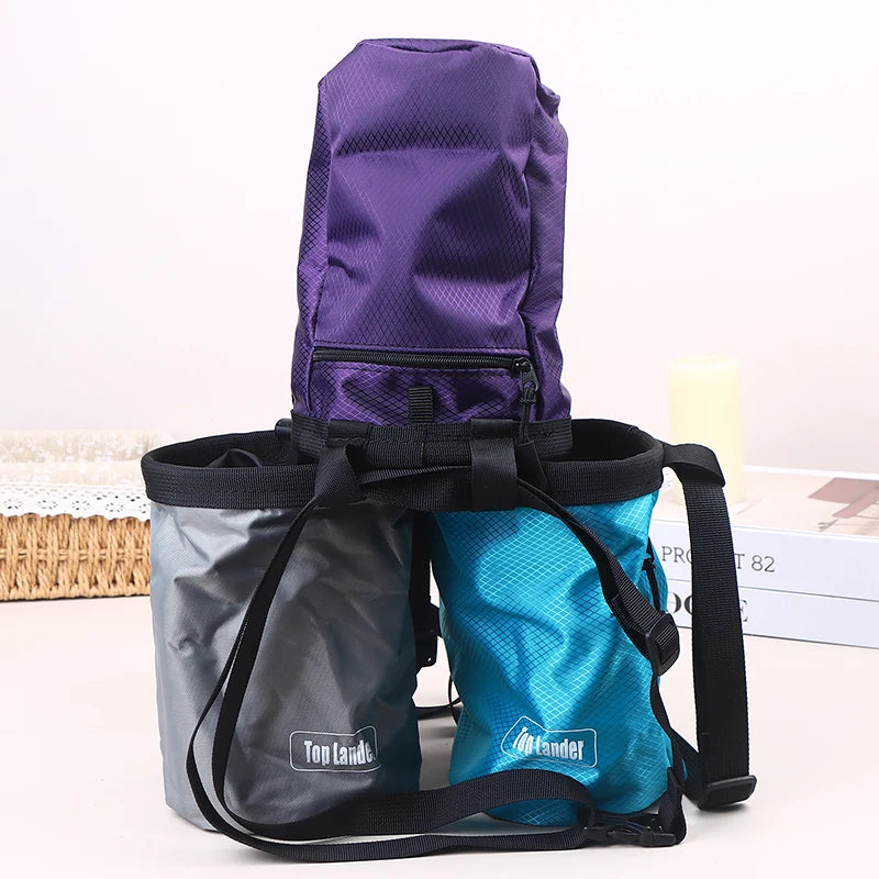 Magnesia Sack Rock Climbing Chalk Bag Waterproof Pocket Weight Qme