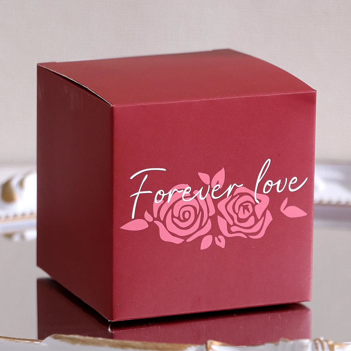 10Pack Elegant Mini Gift Boxes - Perfect for Valentine's Day, Weddings and Celebrations - Great for Candies, Chocolates and Smal Qme Red Forever 10Pcs Other Other