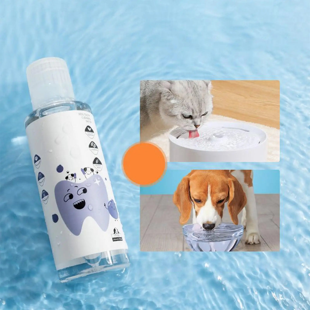 Dog Breath Water Additive 200ml Natural Healthy Bad Breath Remover Solution for Indoor Outdoor Travel Brushing Grooming Health Qme