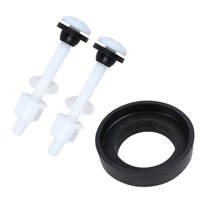 Plastic Toilet Seat Hinge Repair Bolts + Fitting Screws +Washers Kit For Home Bathroom Accessories Toilet Cistern Seal Pan Qme 4