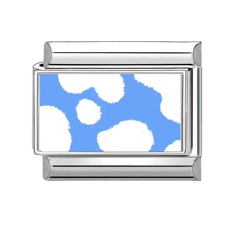 Fashion Blue Series Cartoon Shark Sea Seagull Crab Italian Charm Links Fit 9mm Stainless Steel Bracelet Jewelry DIY Making Beads Qme Style 38