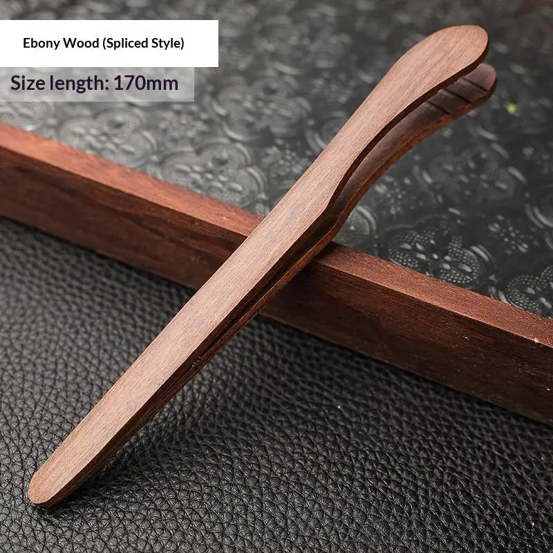 Teacup Clip Convenient Ebony Alloy Tea Tweezers Tweezer Bamboo Wooden Qme 3