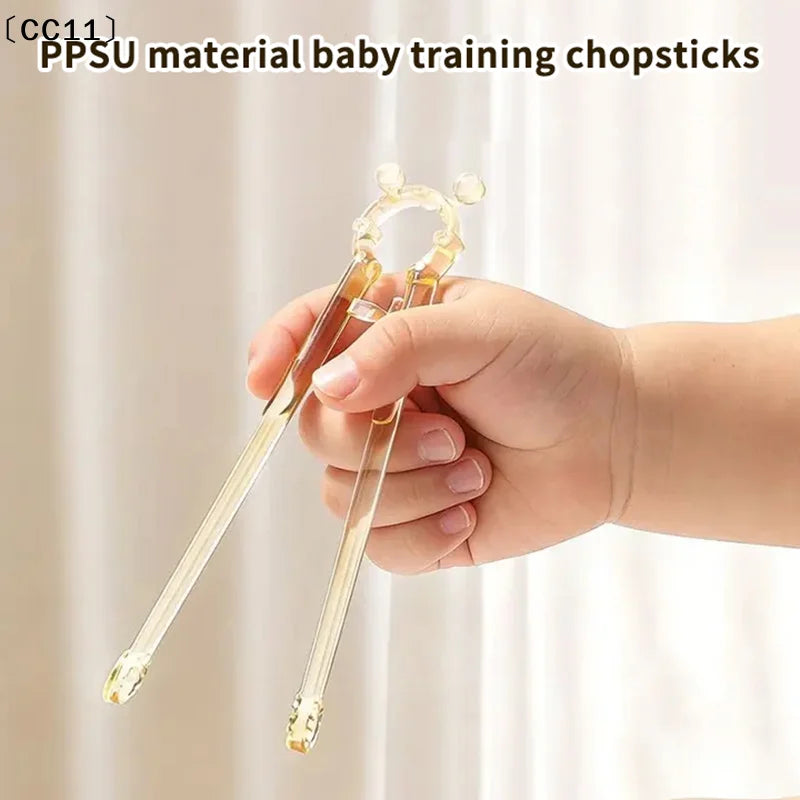 Transparent Children Cartoon Elementary Chopsticks Food Grade Qme