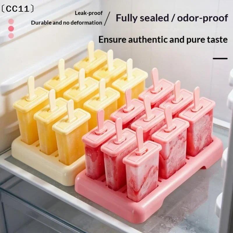 9 Grid Ice Cream Mold Popsicle Tray DIY Machine Homemade Summer Stick Qme