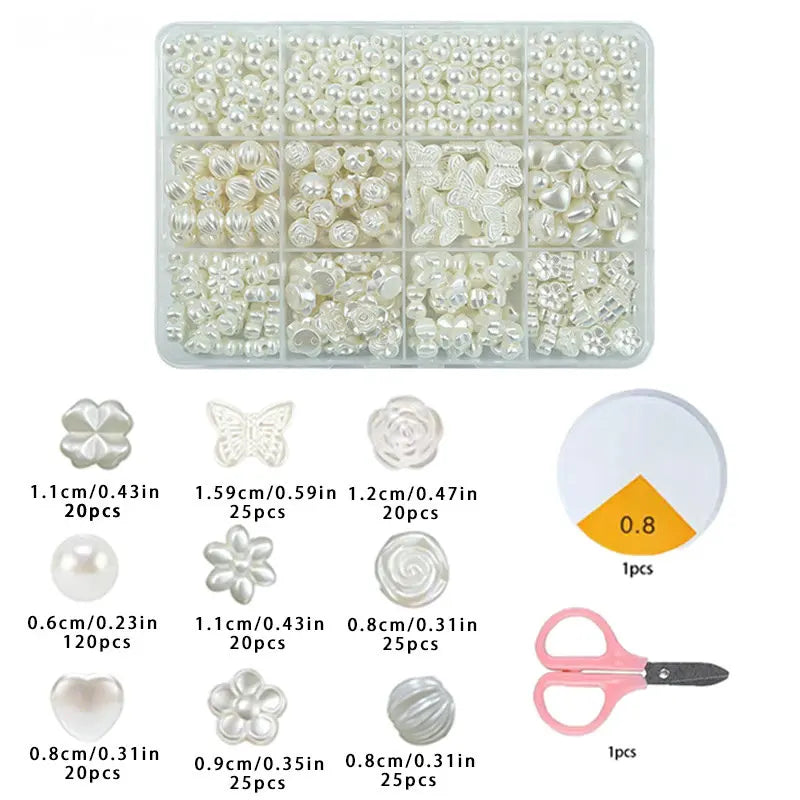 Golden Spacer Beads For Bracelets Making Kit Assorted DIY Pearl Beads Acrylic Alphabet CCB Beads Kit For Jewelry Making Supplies Qme Bead kit 6
